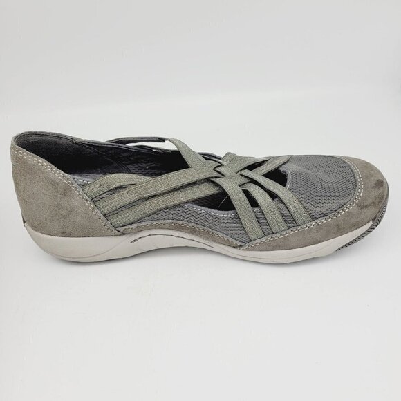 Dansko Sz 38 US 7.5-8 Hilde Mary Jane Comfort Driving Shoes Gray Suede Slip On - Picture 9 of 10